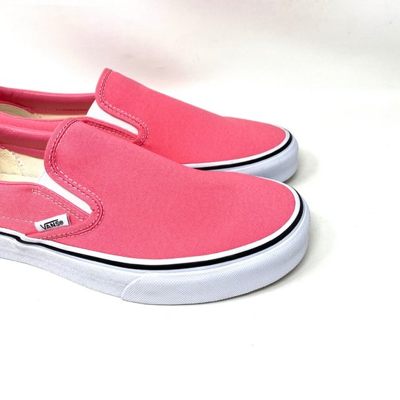 Vans Classic Slip On Pink Lemonade True White Canvas Womens Sneakers VN0A33TBUR1 - Picture 7 of 9